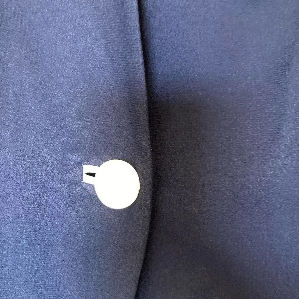 Petite Sophisticate Vintage Blazer Navy White Stripes Nautical Size 6 - Picture 5 of 6